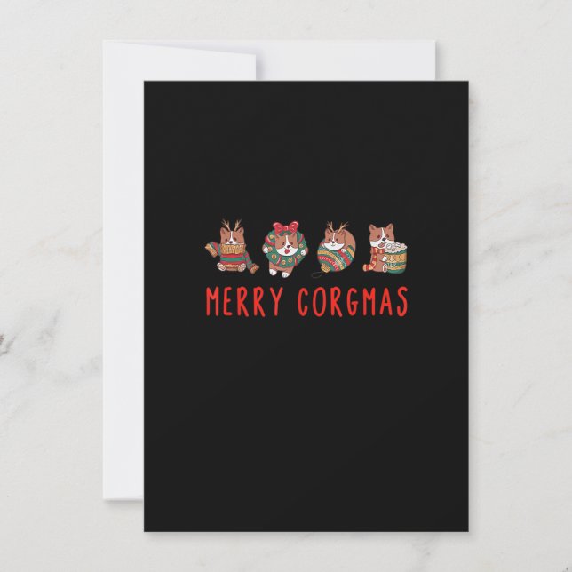 Merry Corgmas Christmas Corgi Cute Dog Funny Inbjudningar (Framsida)