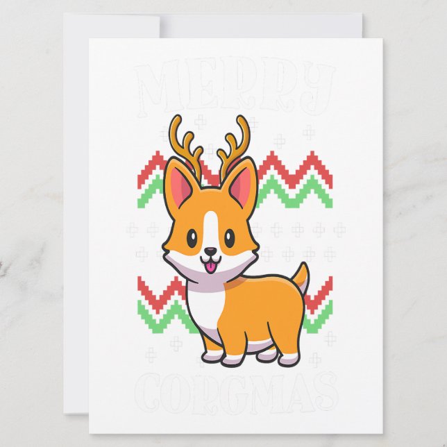 Merry Corgmas Ugly Corgi jul Nerdy Julafton Paja (Framsida)