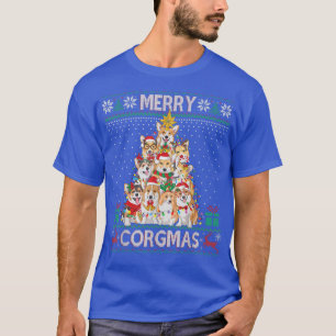 Merry Corgmas Ugly Sweater Funny Corgi jul T Shirt