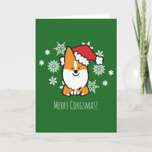 Merry Corgsmas Greeting Card CorgiSaker Helgkort