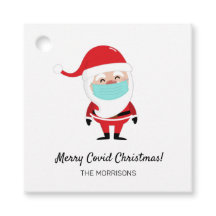 Merry Covid jul Jultomten Wearing Facemask