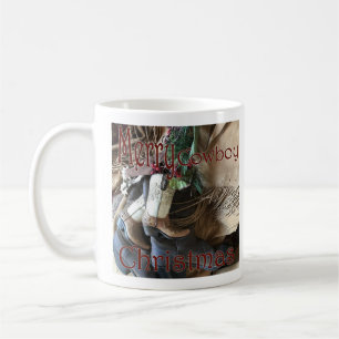 Merry Cowboy jul Cowboy Boots-kaffe Mugg
