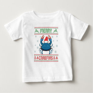 Merry Crabmas Funny Crab Ugly julsötare T Shirt