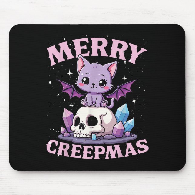 Merry Creepmas Cat Pastel Goth Christmas Skull For Musmatta (Framsidan)