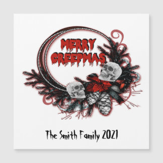 Merry Creepmas Horror jul Anpassningsbar Magnet