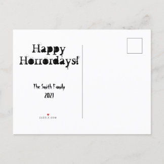 Merry Creepmas Horror Julens Anpassningsbar Postca Inbjudan Vykort
