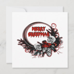 Merry Creepmas Horror julklapp Kort