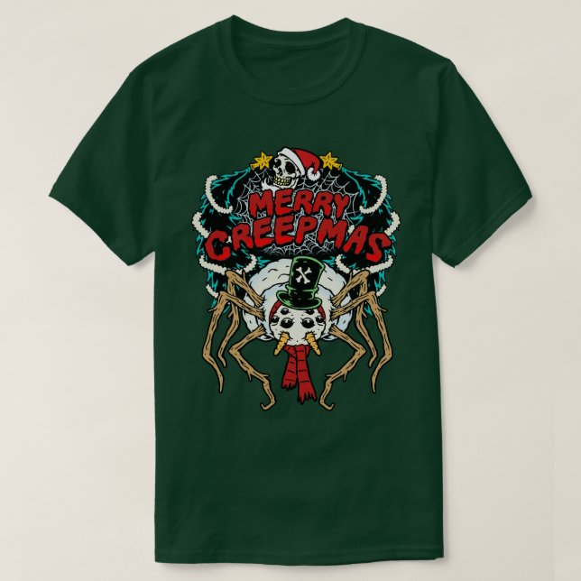 Merry Creepmas Horror TShirt T Shirt (Design framsida)