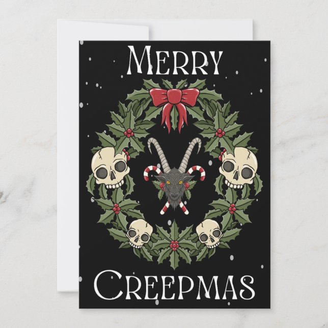 Merry Creepmas-kort Julkort (Framsida)