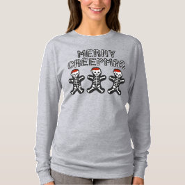 Merry Creepmas Skeleton Gingerbread Men T Shirt