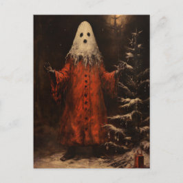 Merry Creepmas Spooky Ghost Gothic Vintage Vykort