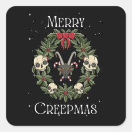 Merry Creepmas Sticker Fyrkantigt Klistermärke