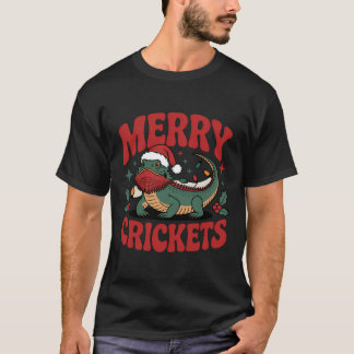 Merry Crickets Reptile Xmas Design T Shirt