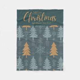 merry crishtmas green pattern  fleecefilt