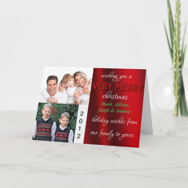 Merry Cristmas-fotokort Helgkort (Framsida)