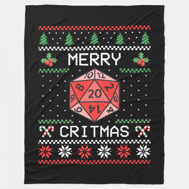 Merry Critmas II - Äkta jul Fleecefilt (Framsidan)