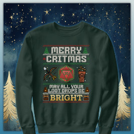 Merry Critmas Loot Drop | Archer Ugly Sweater Lång Ärmad Tröja