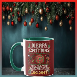 Merry Critmas Loot Drop | Archer Ugly Sweater Mugg