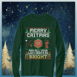 Merry Critmas Loot Drop | Archer Ugly Sweater T Shirt
