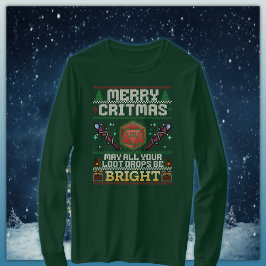 Merry Critmas Loot Drop | Mage Ugly Sweater T Shirt