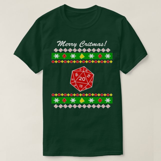 Merry Critmas Ugly jul Sweater T Shirt (Design framsida)