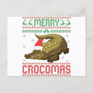 Merry Crocomas Funny Ugly julsötare Vykort