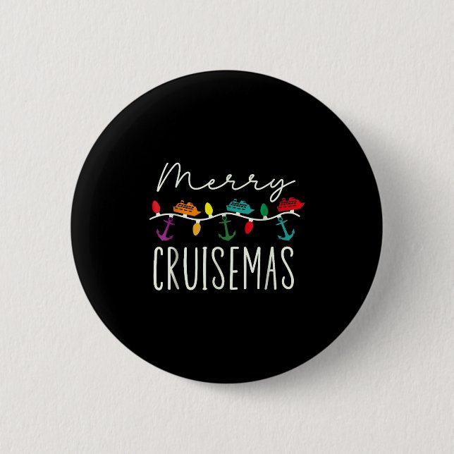 Merry Cruise-mas Cruise Christmas Xmas Pajamas Hol Knapp (Framsida)