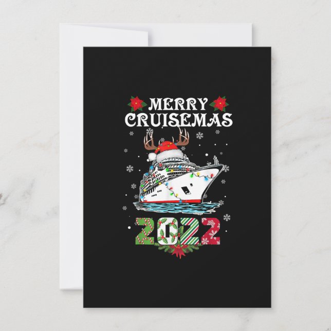 Merry Cruisemas 2022-Cruise Frakt-jul Inbjudningar (Framsida)