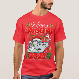 Merry Cruisemas 2022 Cruise Santa Hat Reindeer Xma T Shirt