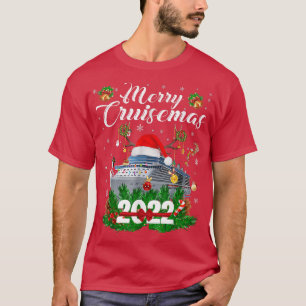 Merry Cruisemas 2022 Family Cruise God-julfonen T Shirt