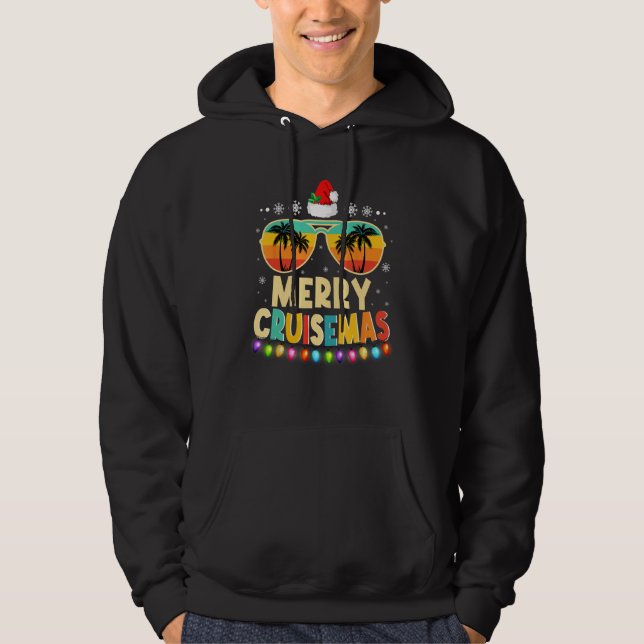 Merry Cruisemas 2023 Funny Christmas Santa Reindee Hoodie (Framsida)