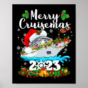 Merry Cruisemas 2023 jultomten Reindeer Crui Poster