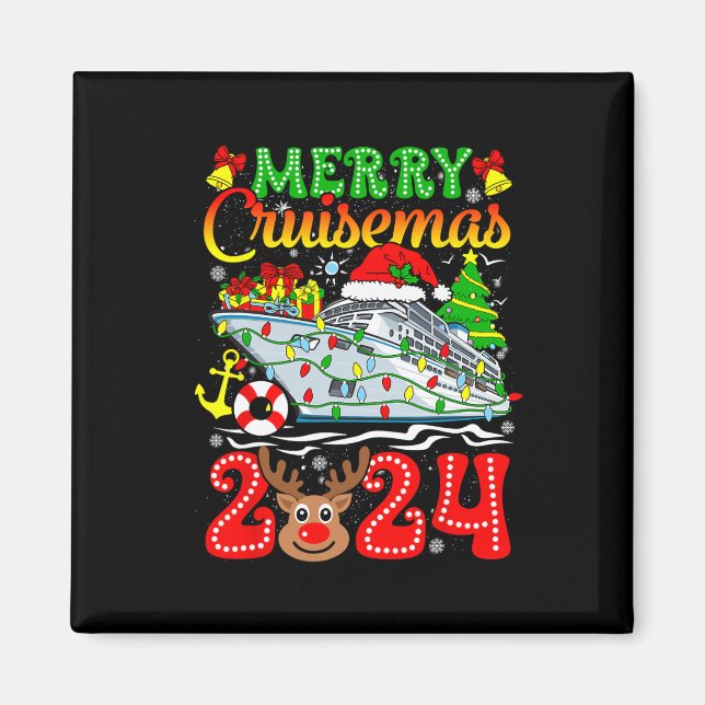Merry Cruisemas 2024 Cruise jul Rudolph Julafton Magnet (Framsidan)