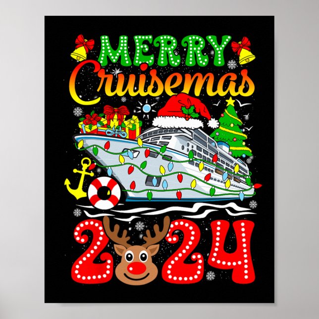 Merry Cruisemas 2024 Cruise jul Rudolph Julafton Poster (Framsidan)
