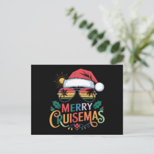 Merry Cruisemas 2024 jul Santa Reindeer Helg Vykort