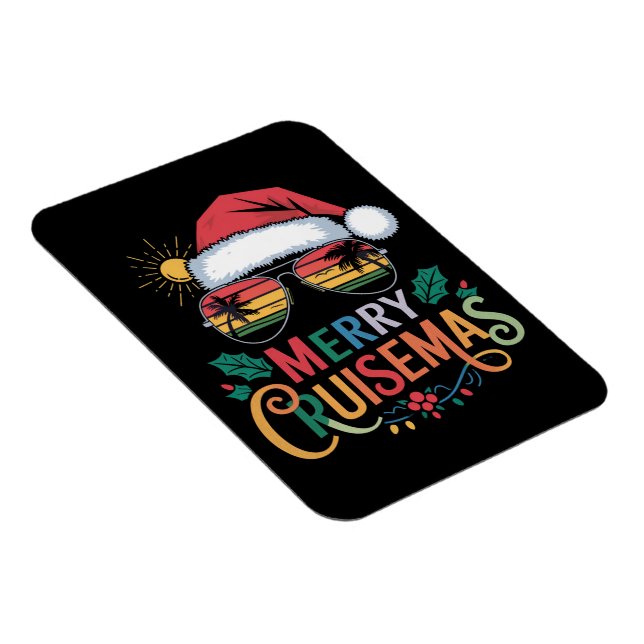 Merry Cruisemas 2024 jul Santa Reindeer Magnet (Högersidan)