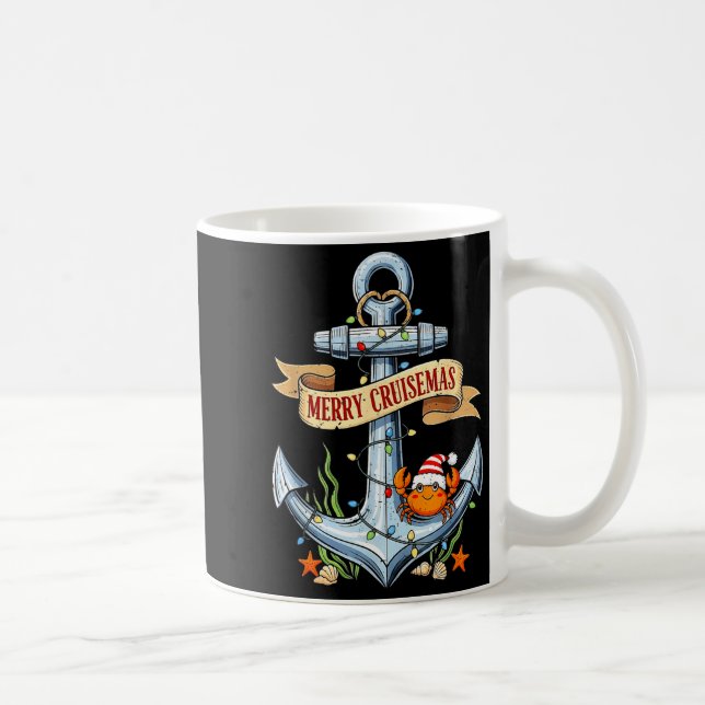 Merry Cruisemas 2025 Nautical Cruise Christmas Fam Kaffemugg (Höger)