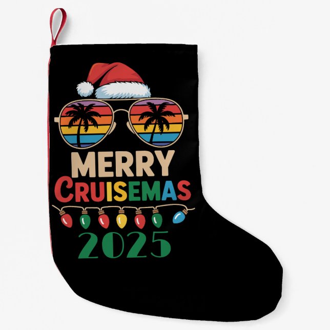 Merry Cruisemas 2025 Personalized Xmas Cruise Liten Julstrumpa (Framsidan)