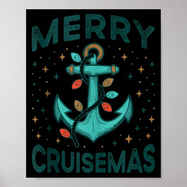 Merry Cruisemas Cruise Christmas Light Matching Fa Poster (Framsidan)