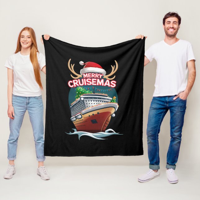 Merry Cruisemas Cruise Frakt Family julfjällnyj Fleecefilt (På plats)