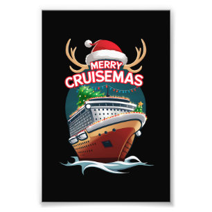 Merry Cruisemas Cruise Frakt Family julfjällnyj Fototryck