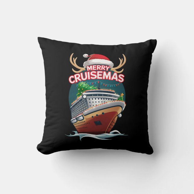 Merry Cruisemas Cruise Frakt Family julfjällnyj Kudde (Framsida)