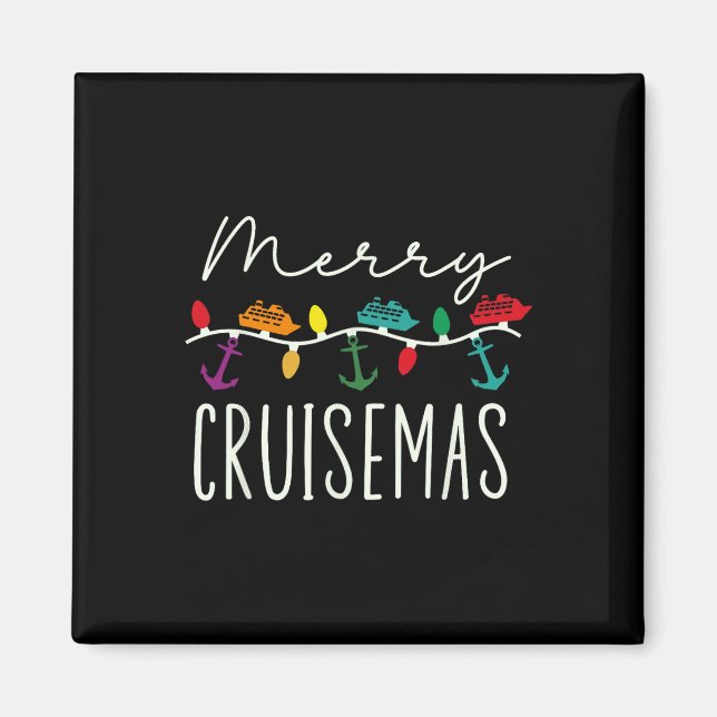 Merry Cruisemas Cruise jul Julafton Pajamas Holi Magnet (Framsidan)
