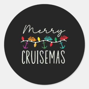 Merry Cruisemas Cruise jul Julafton Pajamas Holi Runt Klistermärke