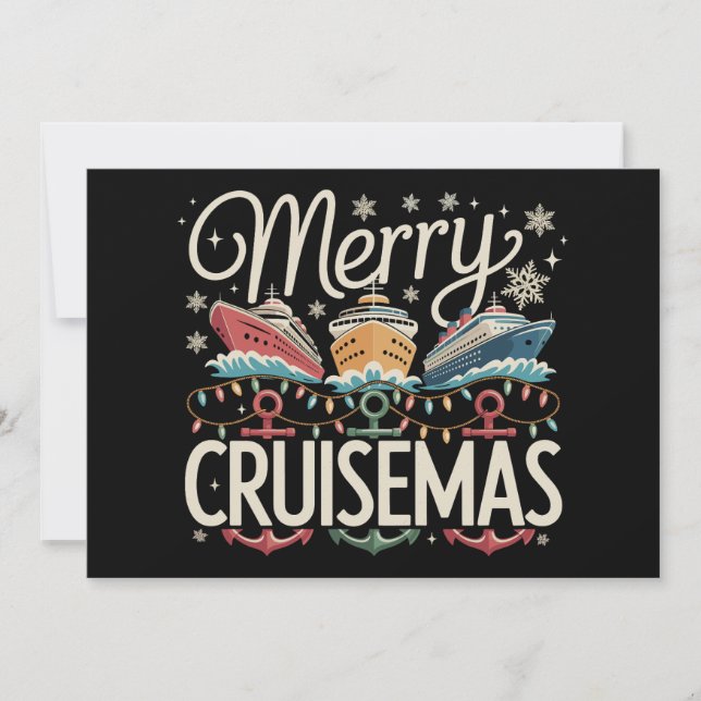 Merry Cruisemas Cruisemas Julafton Helgdag Julkort (Framsida)