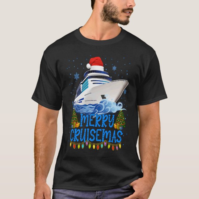Merry Cruisemas Family Cruise Christmas 2022  Boat T Shirt (Framsida)