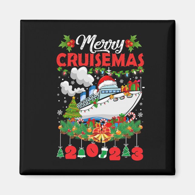 Merry Cruisemas Family Cruise jul 2023 Roligt B Magnet (Framsidan)