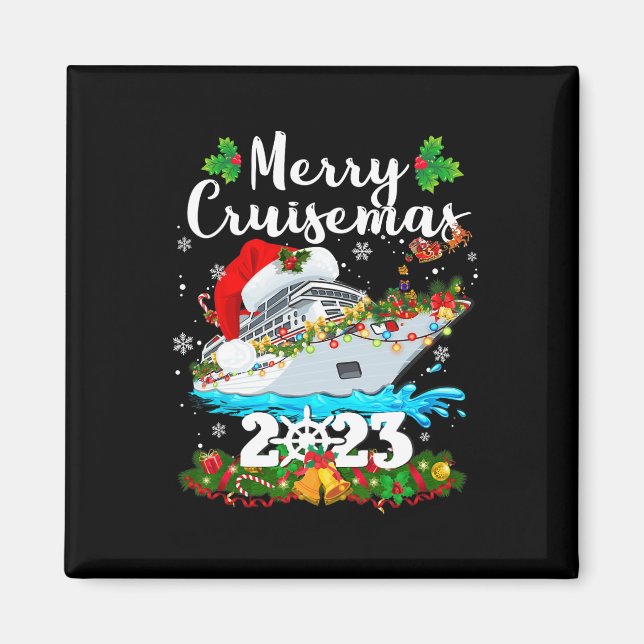 Merry Cruisemas Family Cruise jul 2023 Roligt B Magnet (Framsidan)
