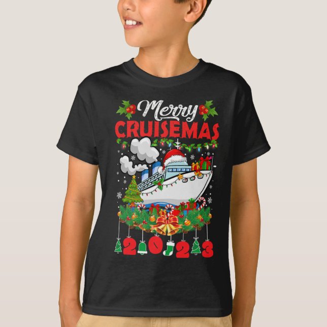Merry Cruisemas Family Cruise jul 2023 Roligt B T Shirt (Framsida)