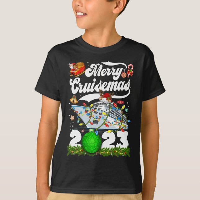 Merry Cruisemas Family Cruise jul 2023 Roligt T Shirt (Framsida)